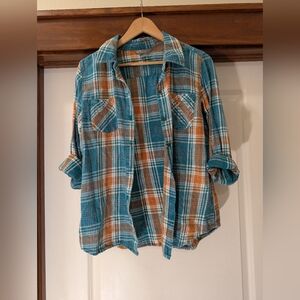 Plaid Button-Up Shirt